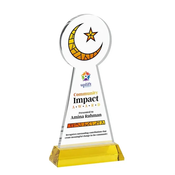 Item #AWV4336-D Crescent & Star VividPrint™ Award on Hartford Base - Gold