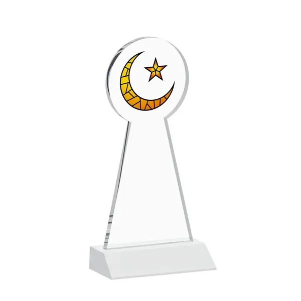 Item #AWARD AWV433-W Crescent & Star VividPrint™ Award - White