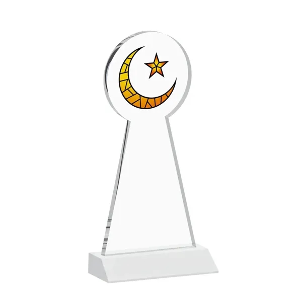 Item #AWARD AWV433-W Crescent & Star VividPrint™ Award - White