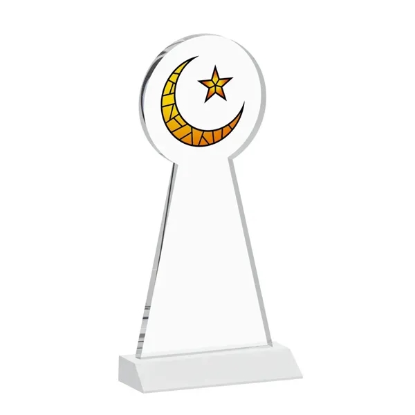Item #AWARD AWV433-W Crescent & Star VividPrint™ Award - White