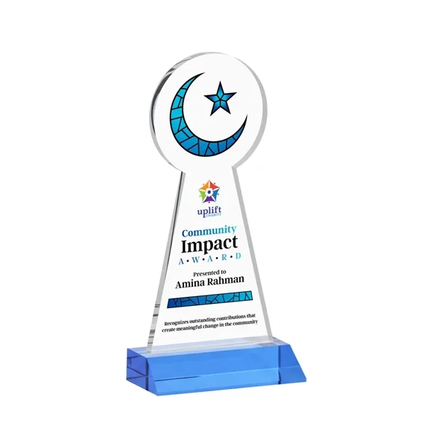 Item #AWARD AWV433-S Crescent & Star VividPrint™ Award - Sky Blue