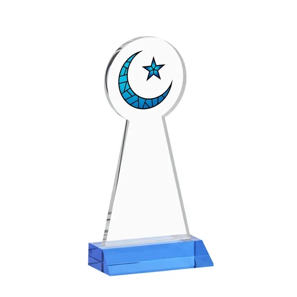Item #AWARD AWV433-S Crescent & Star VividPrint™ Award - Sky Blue