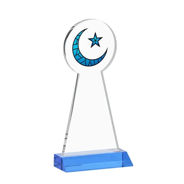Item #AWARD AWV433-S Crescent & Star VividPrint™ Award - Sky Blue