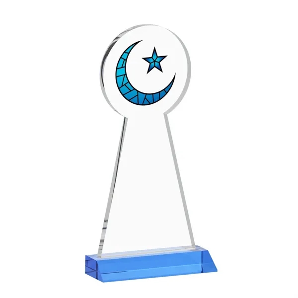 Item #AWARD AWV433-S Crescent & Star VividPrint™ Award - Sky Blue