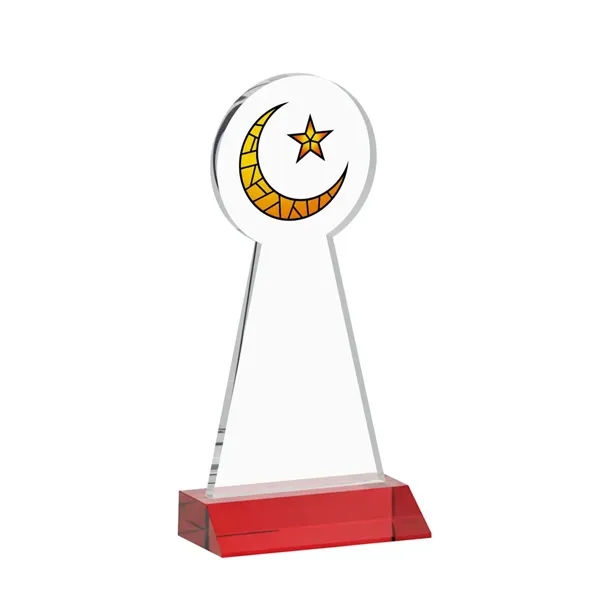 Item #AWARD AWV433-R Crescent & Star VividPrint™ Award - Red