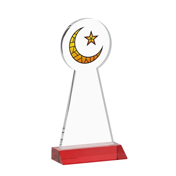 Item #AWARD AWV433-R Crescent & Star VividPrint™ Award - Red