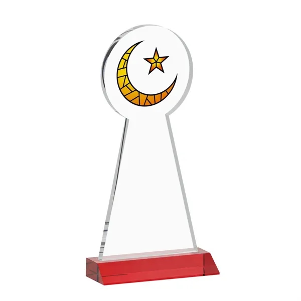 Item #AWARD AWV433-R Crescent & Star VividPrint™ Award - Red