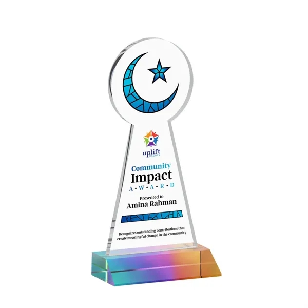 Item #AWARD AWV433-M Crescent & Star VividPrint™ Award - Prismatic
