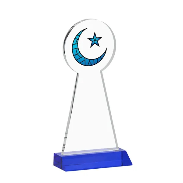 Item #AWARD AWV433-L Crescent & Star VividPrint™ Award - Blue