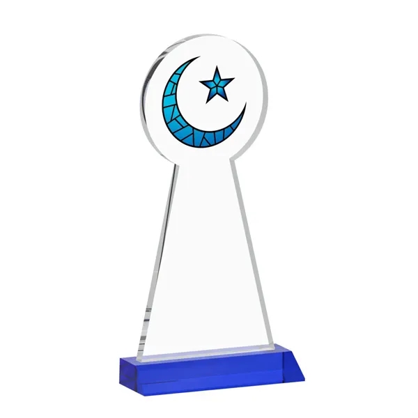 Item #AWARD AWV433-L Crescent & Star VividPrint™ Award - Blue