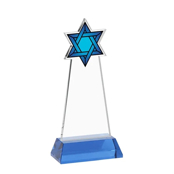 Item #AWV4316-S Star of David VividPrint™ Award on Hartford Base - Sky Blue