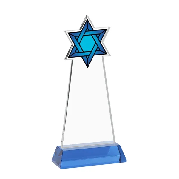 Item #AWV4316-S Star of David VividPrint™ Award on Hartford Base - Sky Blue
