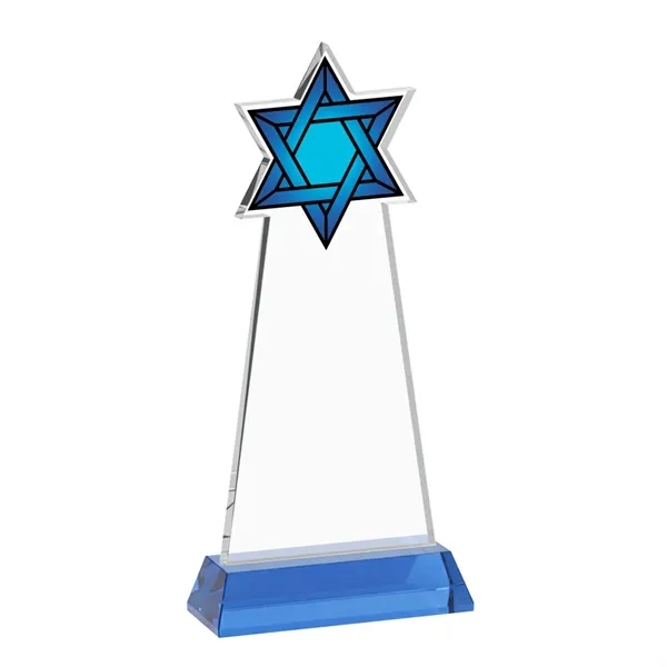 Item #AWV4316-S Star of David VividPrint™ Award on Hartford Base - Sky Blue