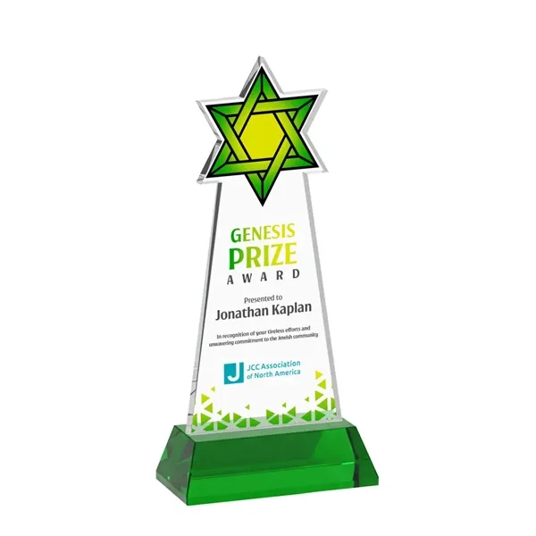 Item #AWV4316-G Star of David VividPrint™ Award on Hartford Base - Green