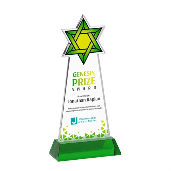 Item #AWV4316-G Star of David VividPrint™ Award on Hartford Base - Green