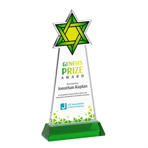 Item #AWV4316-G Star of David VividPrint™ Award on Hartford Base - Green