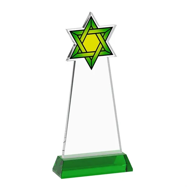 Item #AWV4316-G Star of David VividPrint™ Award on Hartford Base - Green