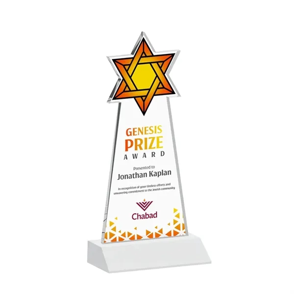 Crafted from premium optical crystal, this striking Star of David award... from ASI 84592 St Regis Group / St Regis