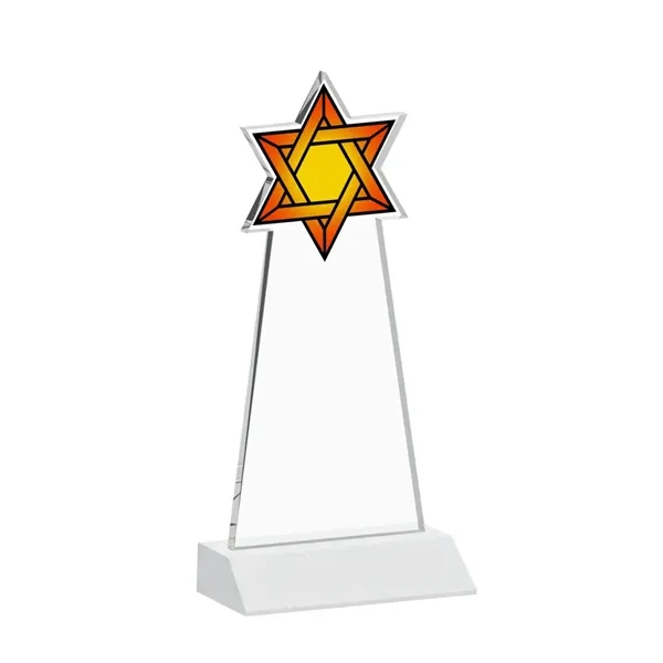 Crafted from premium optical crystal, this striking Star of David award... from ASI 84592 St Regis Group / St Regis