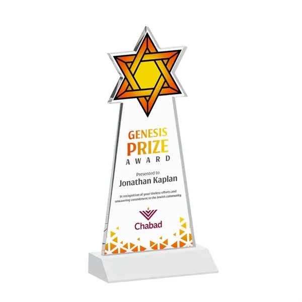 Crafted from premium optical crystal, this striking Star of David award... from ASI 84592 St Regis Group / St Regis