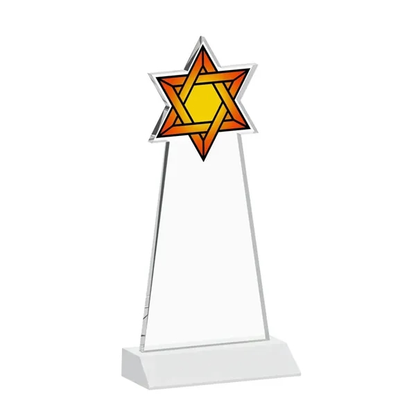 Crafted from premium optical crystal, this striking Star of David award... from ASI 84592 St Regis Group / St Regis