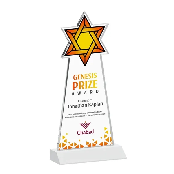 Crafted from premium optical crystal, this striking Star of David award... from ASI 84592 St Regis Group / St Regis