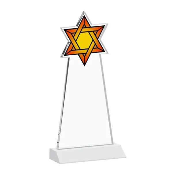 Crafted from premium optical crystal, this striking Star of David award... from ASI 84592 St Regis Group / St Regis