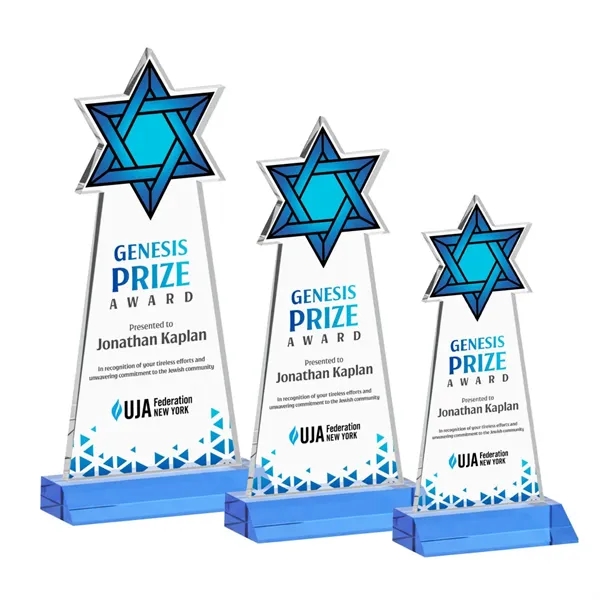 Crafted from premium optical crystal, this striking Star of David award... from ASI 84592 St Regis Group / St Regis