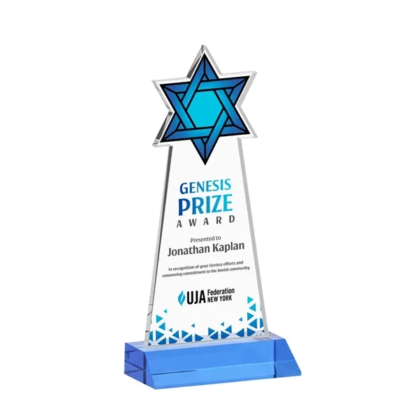 Crafted from premium optical crystal, this striking Star of David award... from ASI 84592 St Regis Group / St Regis