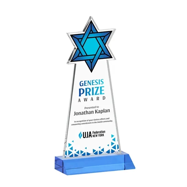 Crafted from premium optical crystal, this striking Star of David award... from ASI 84592 St Regis Group / St Regis