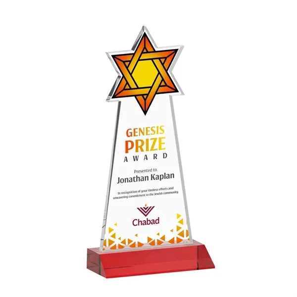 Crafted from premium optical crystal, this striking Star of David award... from ASI 84592 St Regis Group / St Regis