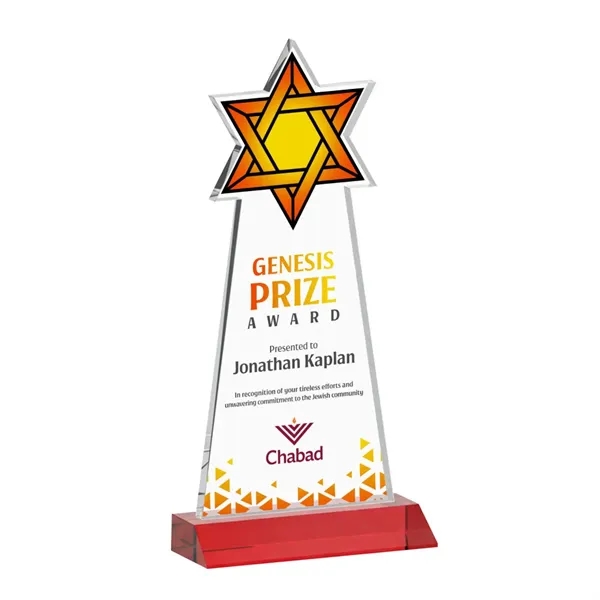 Crafted from premium optical crystal, this striking Star of David award... from ASI 84592 St Regis Group / St Regis