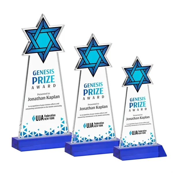 Crafted from premium optical crystal, this striking Star of David award... from ASI 84592 St Regis Group / St Regis