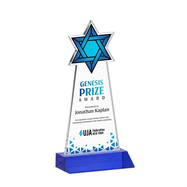 Crafted from premium optical crystal, this striking Star of David award... from ASI 84592 St Regis Group / St Regis