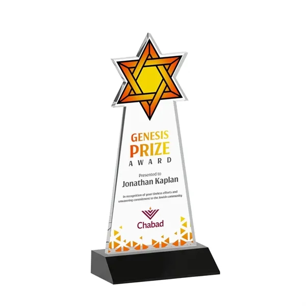 Crafted from premium optical crystal, this striking Star of David award... from ASI 84592 St Regis Group / St Regis