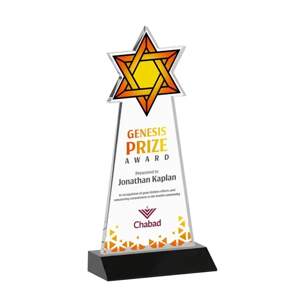 Crafted from premium optical crystal, this striking Star of David award... from ASI 84592 St Regis Group / St Regis