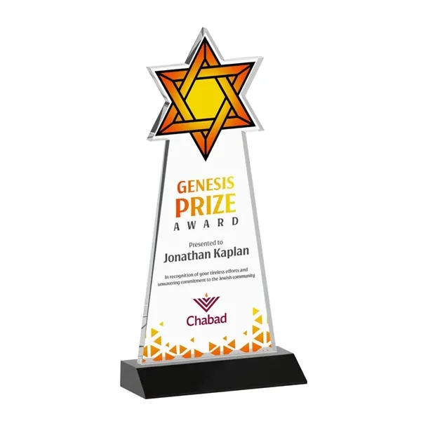 Crafted from premium optical crystal, this striking Star of David award... from ASI 84592 St Regis Group / St Regis