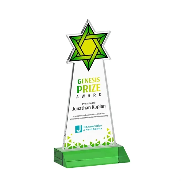 Crafted from premium optical crystal, this striking Star of David award... from ASI 84592 St Regis Group / St Regis