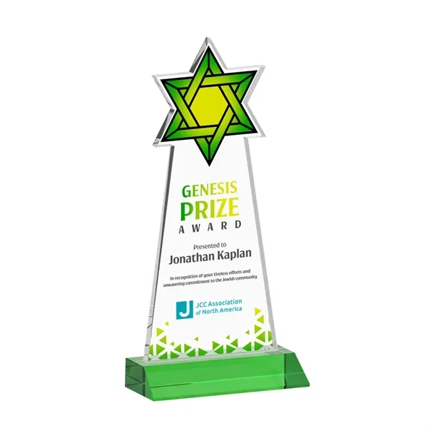 Crafted from premium optical crystal, this striking Star of David award... from ASI 84592 St Regis Group / St Regis