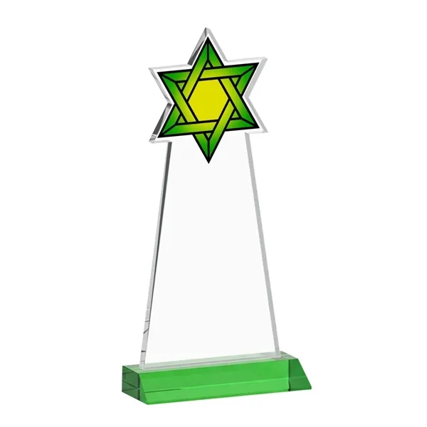 Crafted from premium optical crystal, this striking Star of David award... from ASI 84592 St Regis Group / St Regis