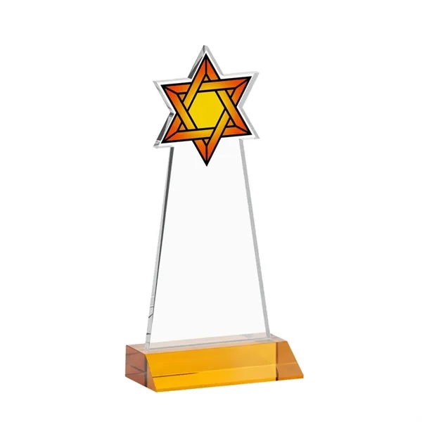 Item #AWARD AWV431-A Star of David VividPrint™ Award - Amber