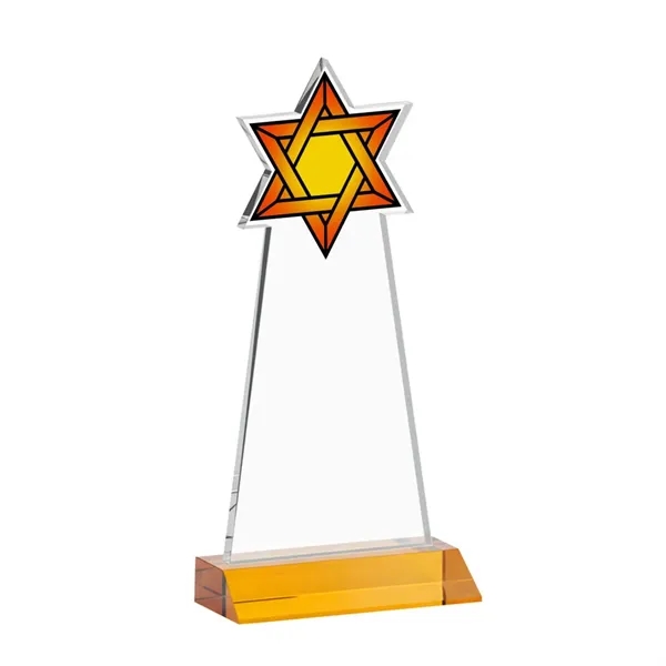 Item #AWARD AWV431-A Star of David VividPrint™ Award - Amber