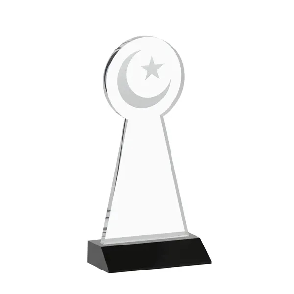Item #AWARD AWS433-K Crescent & Star Award - Black