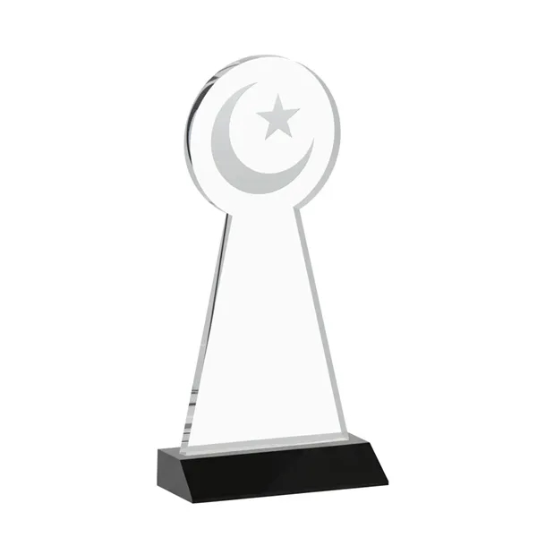 Item #AWARD AWS433-K Crescent & Star Award - Black