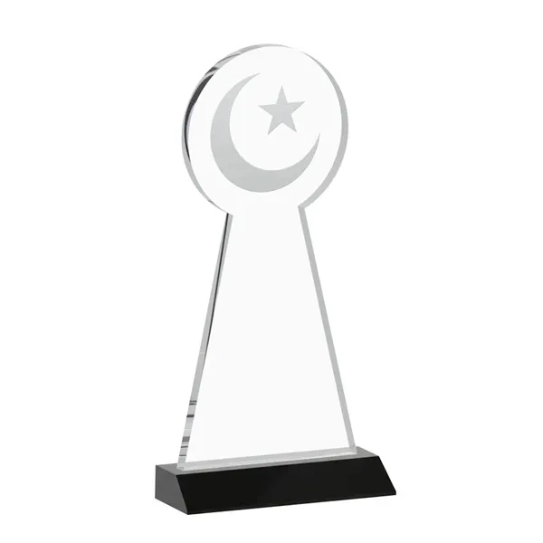 Item #AWARD AWS433-K Crescent & Star Award - Black