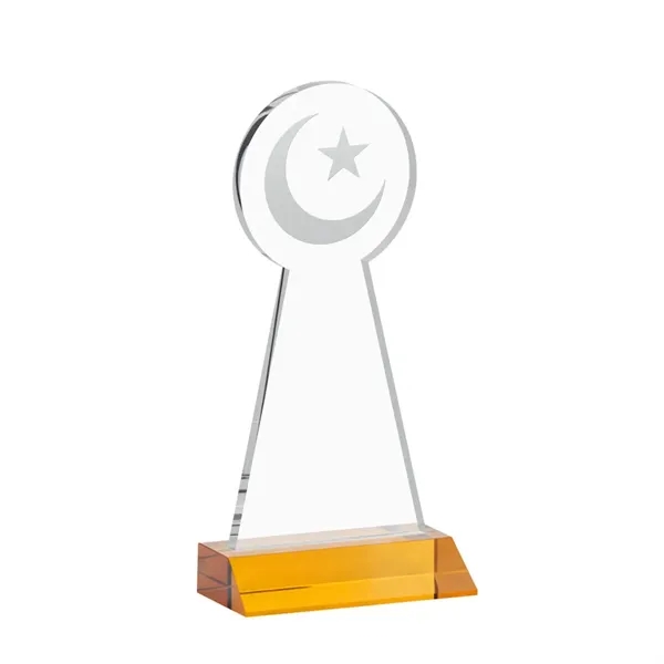Item #AWARD AWS433-A Crescent & Star Award - Amber