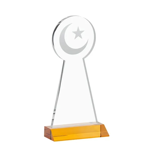 Item #AWARD AWS433-A Crescent & Star Award - Amber