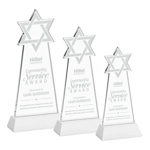 Crafted from premium optical crystal, this striking Star of David award... from ASI 84592 St Regis Group / St Regis