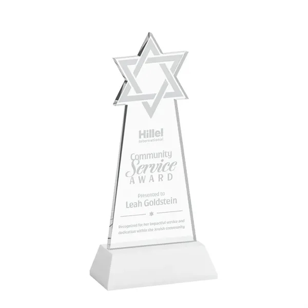 Crafted from premium optical crystal, this striking Star of David award... from ASI 84592 St Regis Group / St Regis