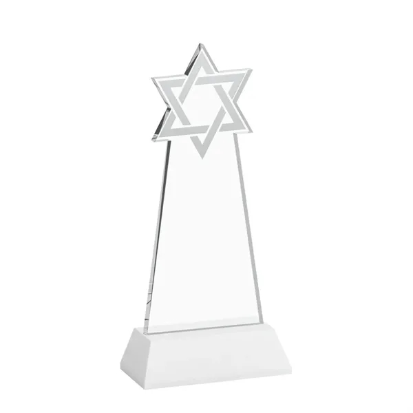 Crafted from premium optical crystal, this striking Star of David award... from ASI 84592 St Regis Group / St Regis